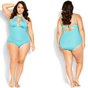 City Chic Cancun Underwire 1 Piece Swimsuit - Size XS/14